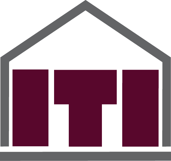 A graphic of a house with a T-shaped object in front of it.
